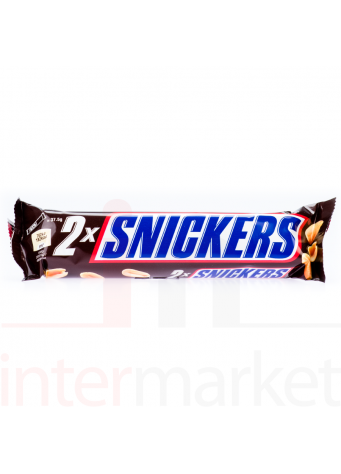 Batonėlis šokoladinis SNICKERS 2x37,5g